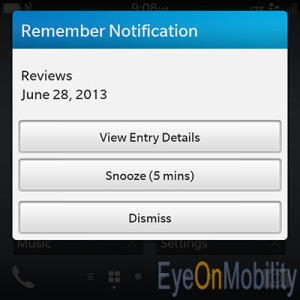 BlackBerry 10 reminder