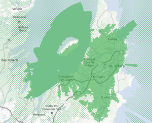 TELUS LTE coverage for Conception Bay