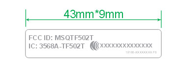 FCC label for ASUS TF502T