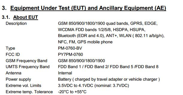 Sony D5322 FCC filing