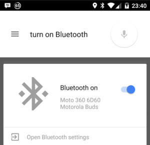 google voice actions bluetooth